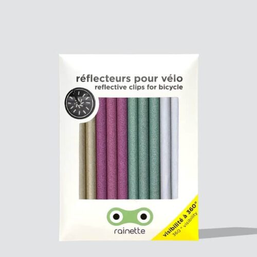 Réflecteurs roue de vélo multicolore pastel - Rainette