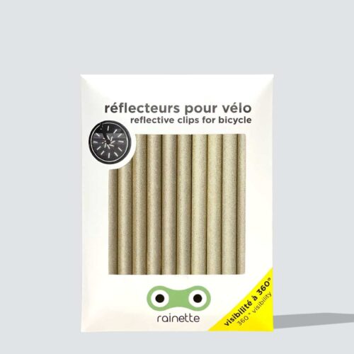Réflecteurs roue de vélo dorés- Rainette