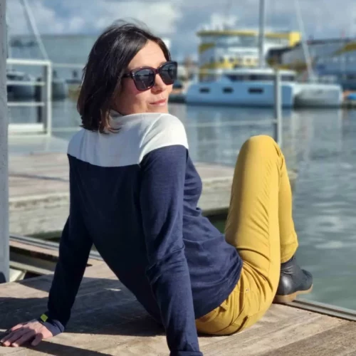 Polo Femme en Lin Manches Longues | Daily Bike