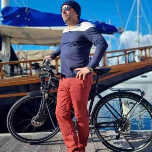 Polo Homme en Lin Manches Longues | Daily Bike