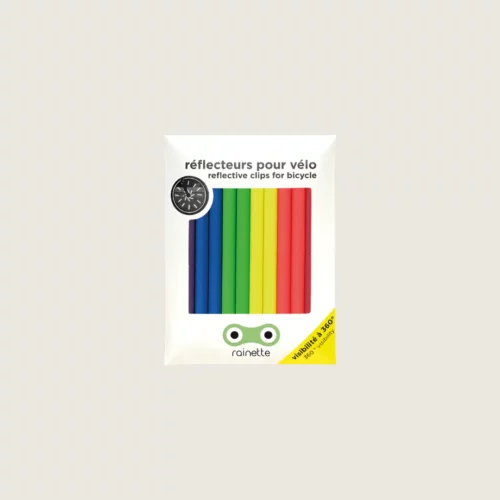 Réflecteurs roue de vélo multicolore fluo - Rainette