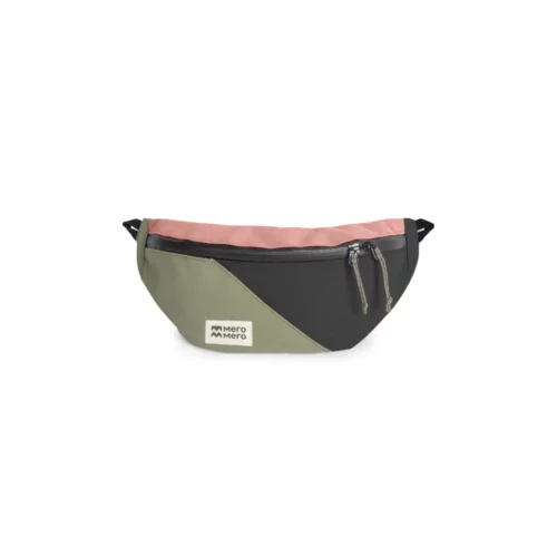 Mini HoïAn- Hipbag Mini banane (Rose-Noir-Vert cyprès) | MeroMero