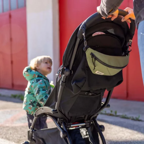 Mini HoïAn- Hipbag Mini banane (Rose-Noir-Vert cyprès) | MeroMero