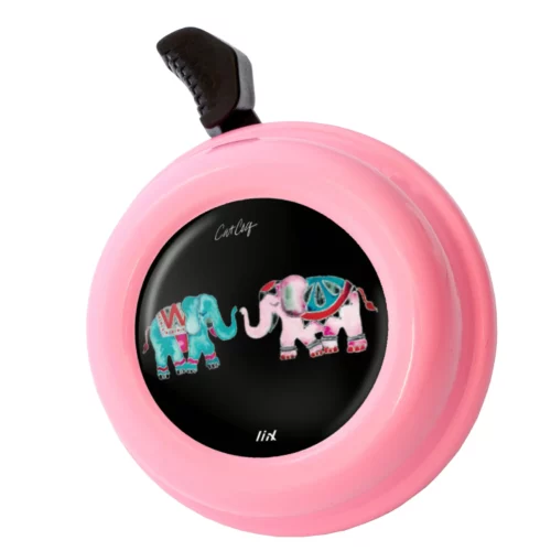 Sonnette de vélo Liix motif bisou d’éléphant rose