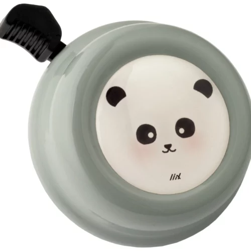 Sonnette de vélo Liix motif panda adorable gris