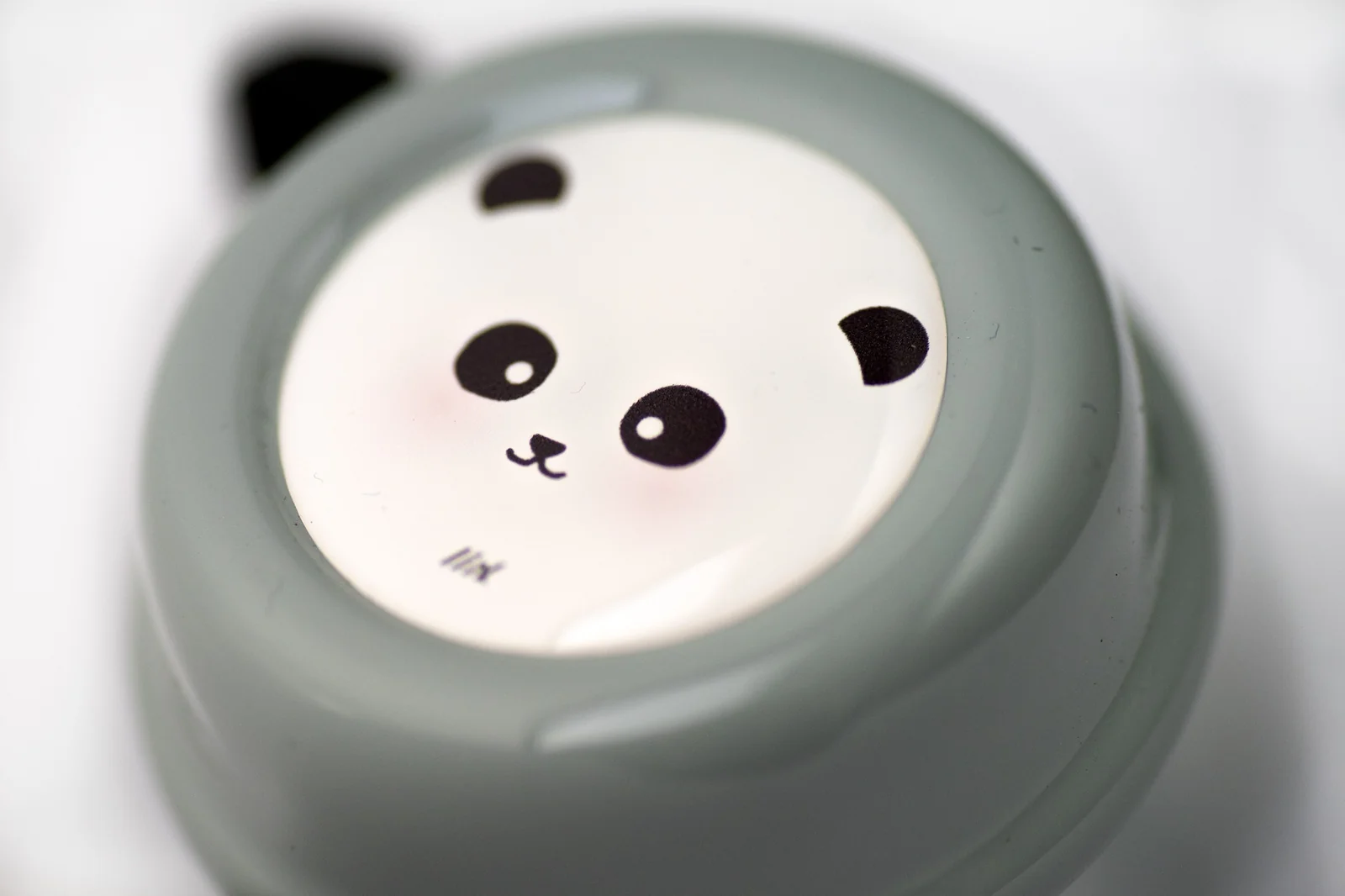 Sonnette de vélo Liix motif panda adorable gris, vue complémentaire