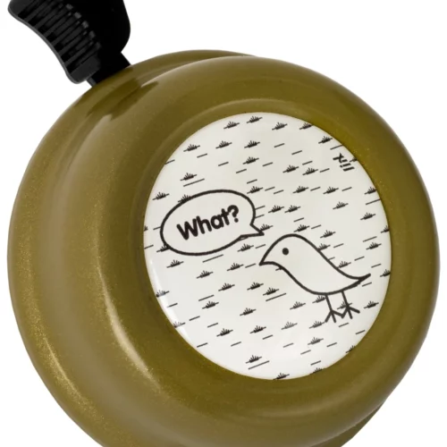 Sonnette de vélo Liix motif oiseau, coloris olive