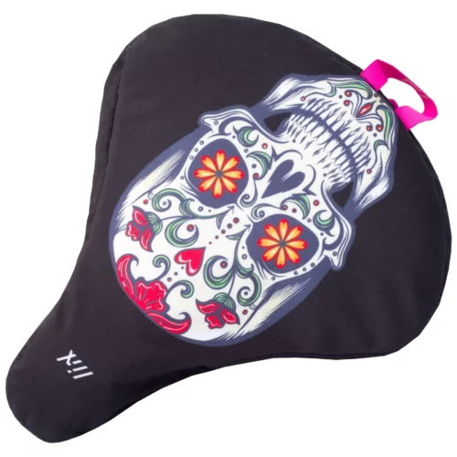 Couvre-selle de vélo Liix motif crâne en sucre