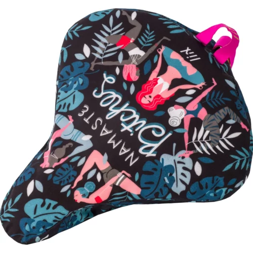Couvre-selle de vélo Liix motif Namasté Bitches