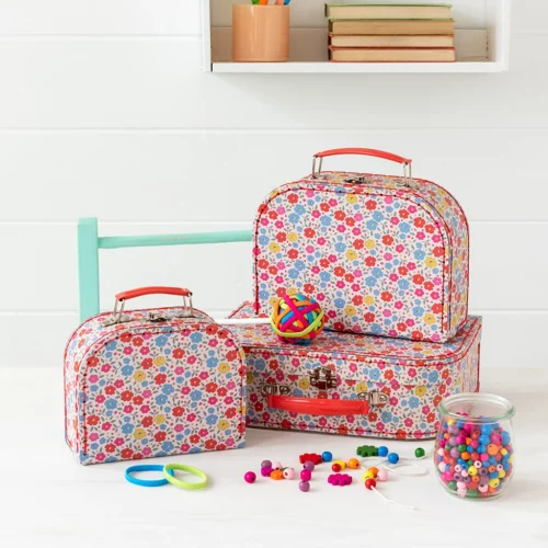 Valisettes fleuries Tilde – lot de 3 — en situation